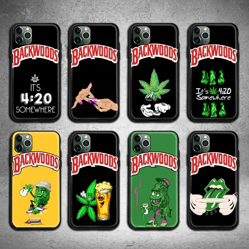 

monster weed smoking 420 backwoods Phone Case for iphone 12 pro max 11 pro XS MAX 8 7 6 6S Plus X 5S SE 2020 XR case
