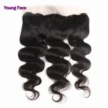 Non-Remy Body Wave Closure Hair Peruvian Hair Lace 13x4 Closure Human Hair Curly Closures Only Middle Free Three Part 8 to 20