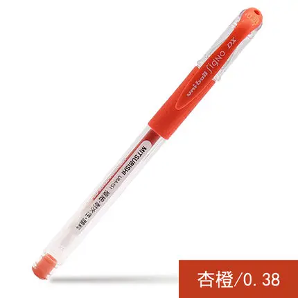 Apricot orange 12 шт./партия шариковая ручка на водной основе UNI UM-151 0,38 мм цветная гелевая ручка двойная шариковая ручка головка для письма гладкая многоцветная - Цвет: Apricot orange