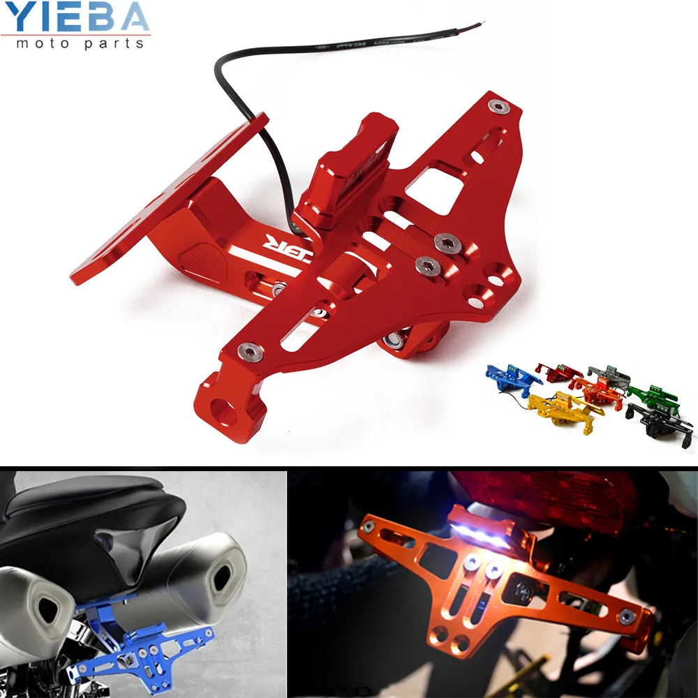 Для Honda CBR300R CBR400R CBR650F CBR900RR CBR929RR 2000-02 кронштейн для заднего номерного знака с креплением на светильник