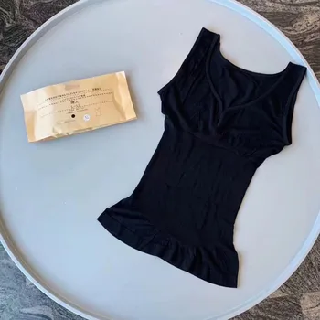 

Japanese-style New Style Modal Seamless One-piece Solid Color Corset Bodybuilding Waistcoat Women's Seemless Base Warm Tailored