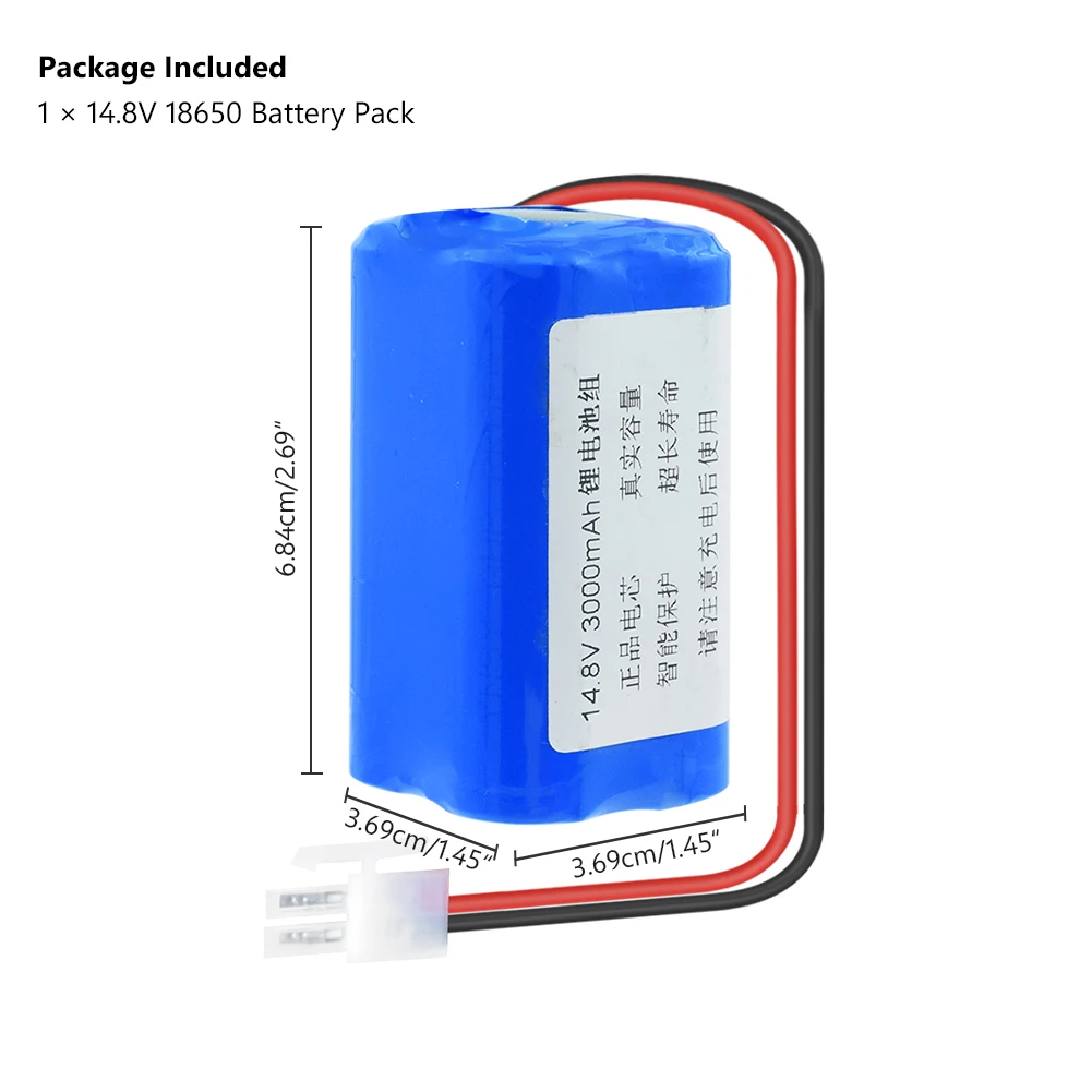 3000mAh Rechargeable 4*18650 Battery Pack 14.8V 5557 Plug For CCTV Camera Toy Sweeping Machine Solar Lamp Vacuum Cleaner