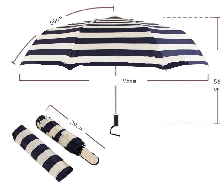 Automatic Lattice Umbrella Black Plastic Umbrella Three Fold Small Fresh Sun Protection Sun Creative Pattern Umbrella