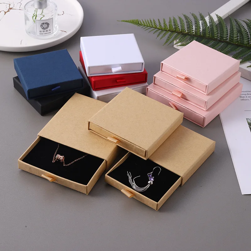 12pcs Necklace Bracelet Box Bracelet Black Custom Drawer Box Jewlery Organizer Jewelry Boxes and Packaging Earrings Display