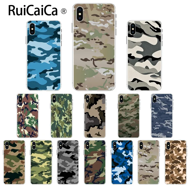 Ruicaica Камуфляжный узор камуфляж военный армейский Мягкий силиконовый чехол для