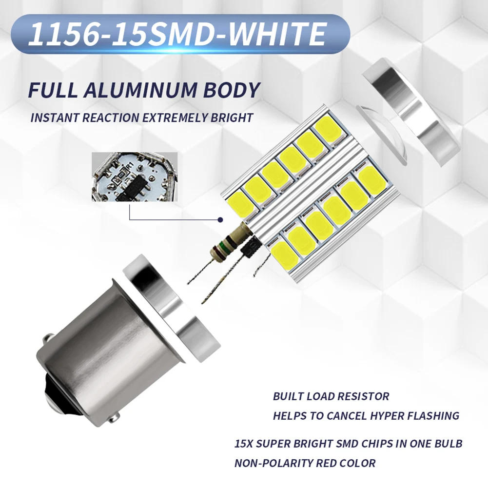 2 шт. 1156 5730 33SMD Автомобильный светодиодный светильник заднего хода с сигналом поворота, Сменные лампы для автомобиля JA55