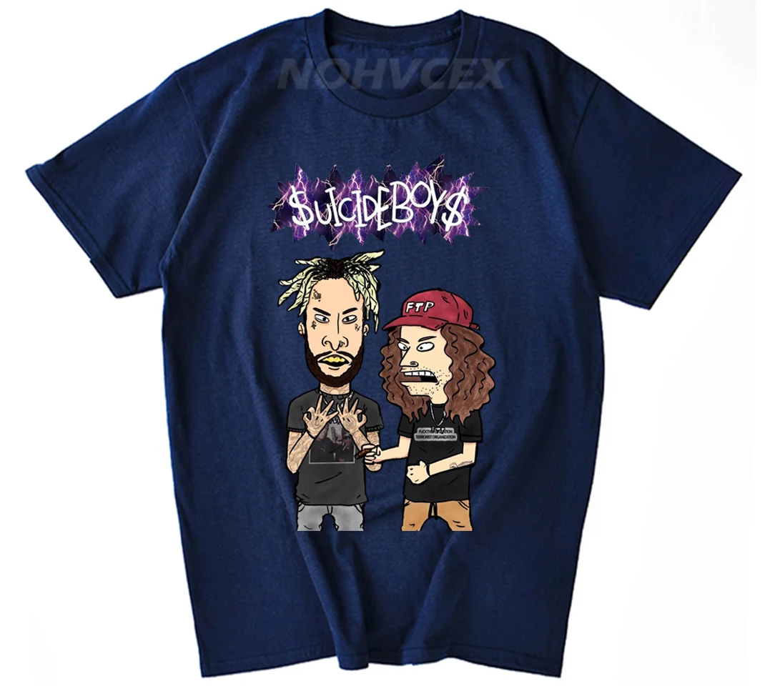Uicideboy$ футболка с красным кружевом для маленьких мальчиков Для мужчин s футболка suicideboys в стиле «хип-хоп» Rap Для мужчин хлопковая Футболка классический крутая футболка