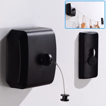 

Clothesline Dryer Wall Mounted Retractable Clothesline Outdoor Indoor Laundry Hanger Clothes Drying Rack Rope Stainless Steel