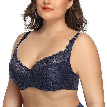 

Plus Size Push Up Bra Sexy Embroidery Lace Bras Intimate Brassiere Underwire Bralette For Women Underwear Lingerie