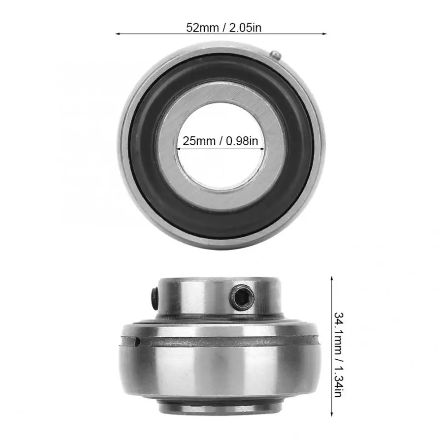 2 шт. стальной шарикоподшипник вставной подшипник UC205/UC205-14/UC205-15/UC205-16 для различных машин