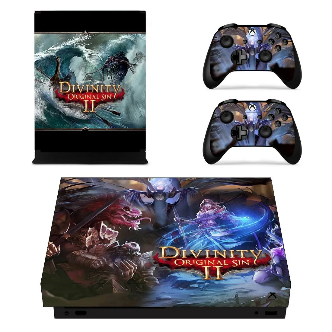 Divinity: Sin 2 полное покрытие кожи консоли и наклейка на контроллер для Xbox One X кожи наклейки Винил