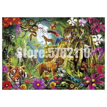 

100% DIY 5D Diamond Mosaic Jungle Animals Lions & Tigers Handmade Diamond Painting Cross Stitch Diamond Embroidery Rhinestones