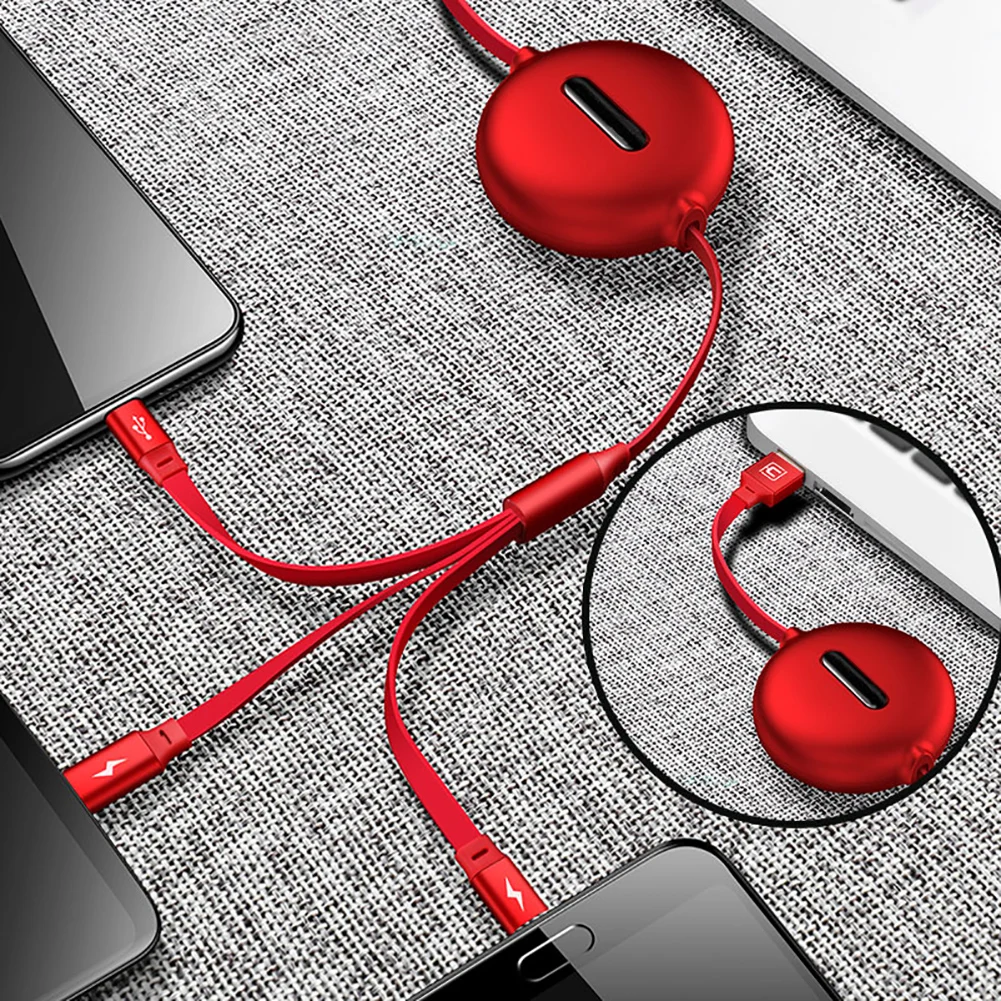 3 в 1 usb type C Micro USB кабель для IP type-C Android Кабель зарядного устройства 120 см 3 А Быстрая зарядка USB C кабель аксессуары для зарядного устройства