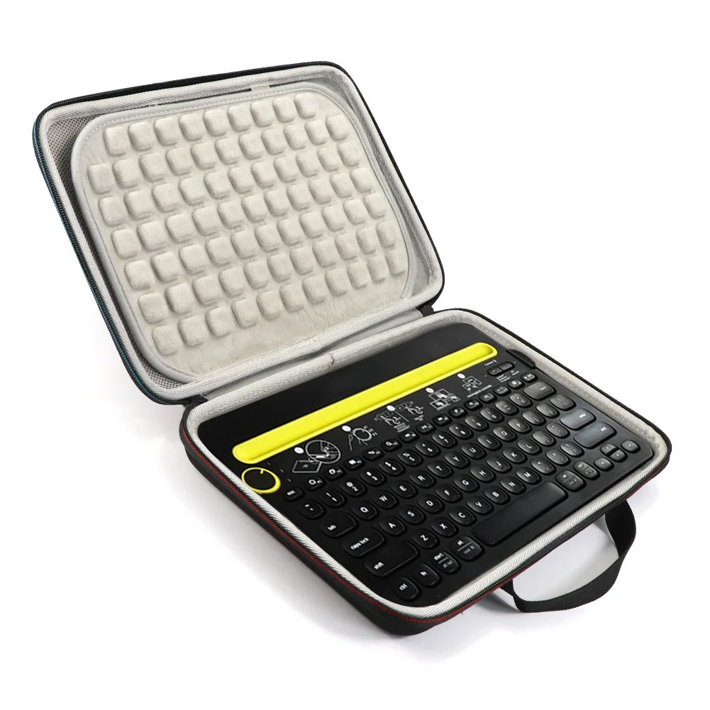  With Handle Carrying Storage Bag EVA Case Keyboard Waterproof Multi Device Travel Shockproof Zipper