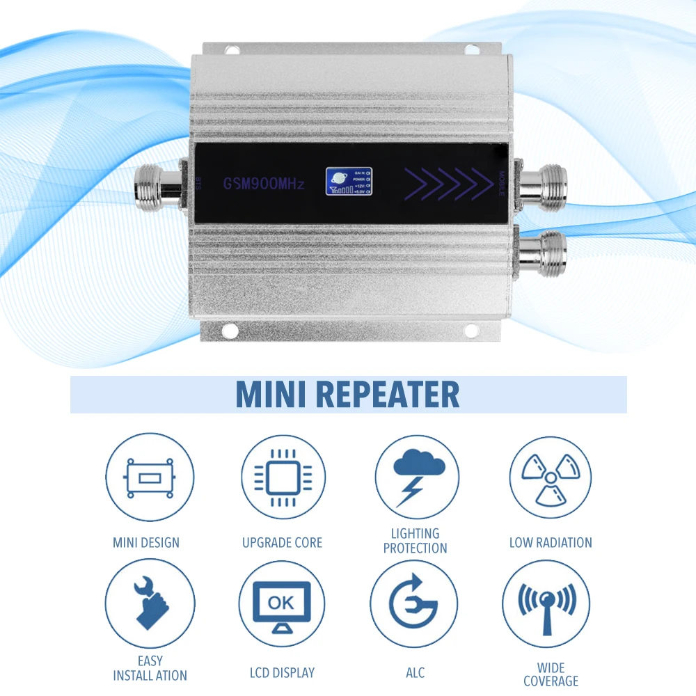 

Hot LCD GSM900MHz Professional Double-end Mobile Cell Phone Signal Booster Signal Repeater Signal Amplifier Set with Yagi Antenn