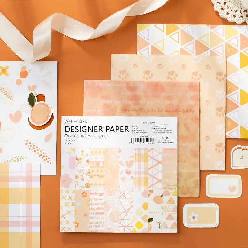 Retro Pattern Paper Designer Paper Material Paper Sheets Paper Diy Paper Junk Journal Scrapbook Decorative DIY Background Paper
