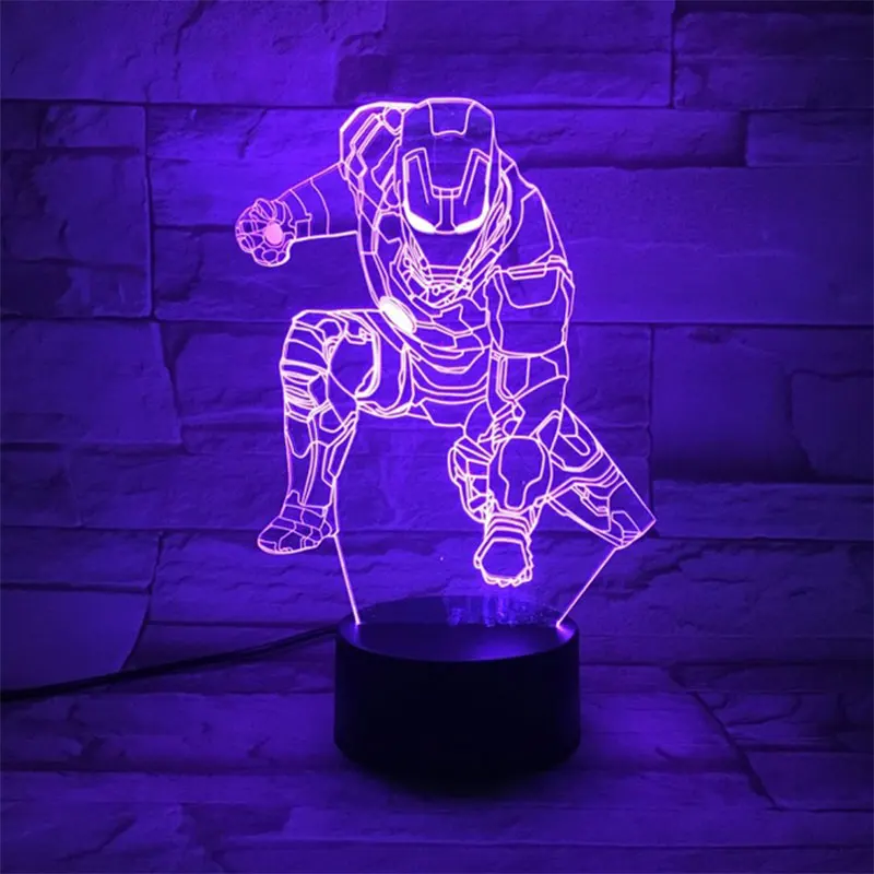3D иллюзия животных Динозавр лампа светодиодная подсветка USB настроение