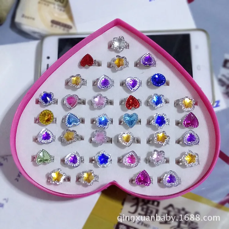 Детские игрушки кольцо девушки мультфильм аксессуары игровой дом игрушки коробка для принцессы ювелирные изделия