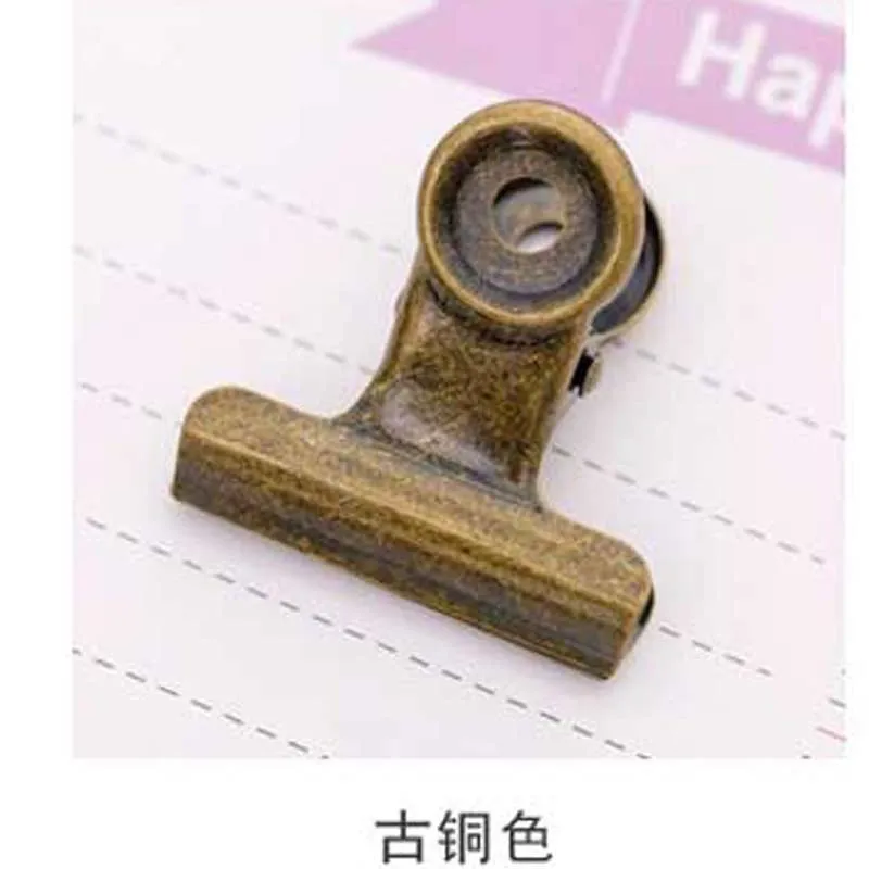6 PCS/lot Colorful Metal Paper Photo Clips Iron Office Document Decorative Stationery Supplies Clothespins Binders Clamp 02624 - Цвет: 6