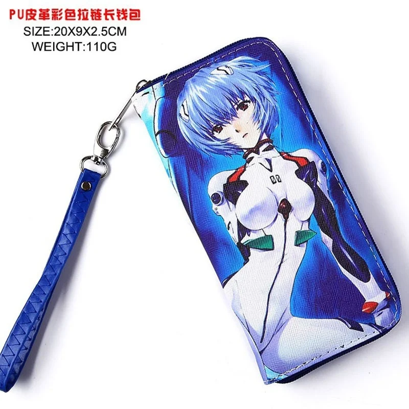 EVA Аниме Дата живой Длинный кошелек на молнии Tokisaki Kurumi/Izayoi Miku из искусственной кожи кошелек - Цвет: EVA