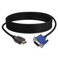 1,8 м HDMI Мужской к VGA Мужской кабель 1080P видео скрытый Шнур адаптер HDMI VGA кабель для HDTV проектор видео шнур