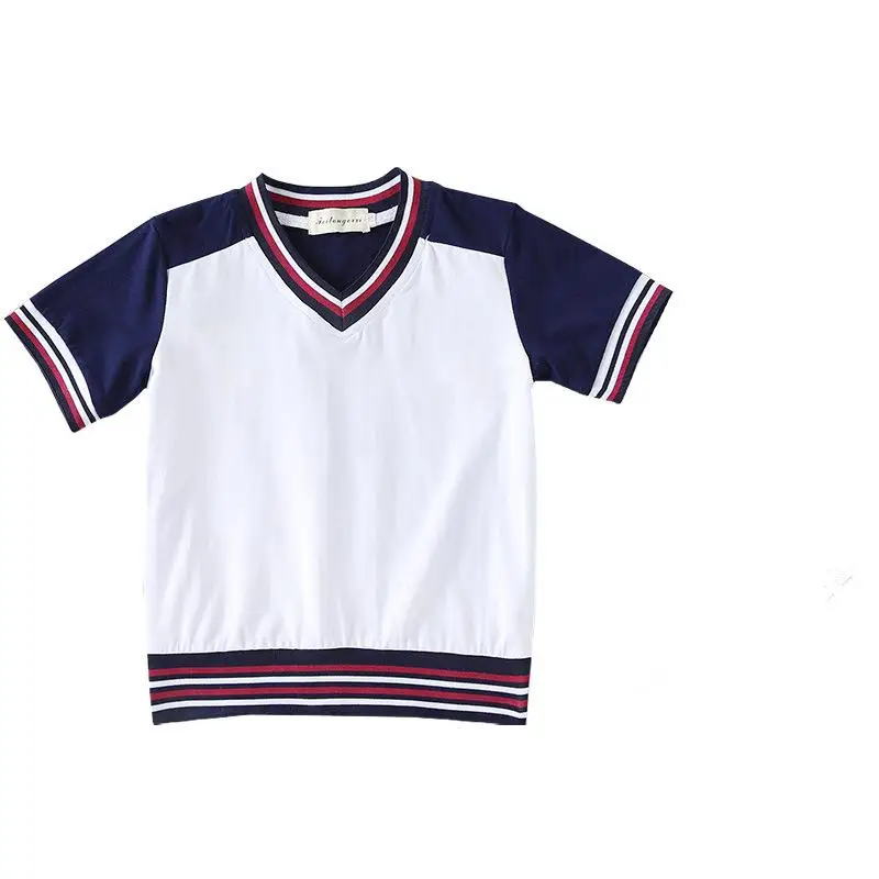 Tshirt Navy Униформа для спортивных встреч; комплекты одежды для учеников; костюмы для детского сада; Спортивный костюм для мамы, папы, сына и дочки; одинаковые комплекты для семьи - Цвет: Tshirt Navy