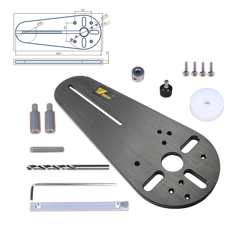 Option B Circle Cutting Jig for Bosch Makita Electric Hand Trimmer Wood Router Woodworking Milling Circle Milling Groove DIY Tools - Цвет: Option B