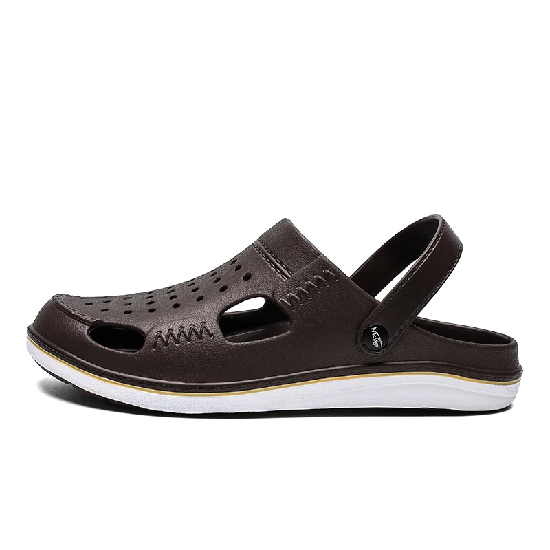 Summer Beach Sandals Men Outdoor Rubber Clogs Garden Shoes Zuecos Hombre Sandalias Paya Cholas Klompen Breathable Big Size 47 48