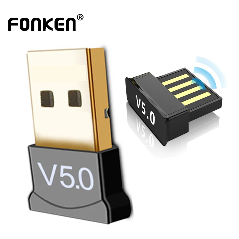 FONKEN Мини Bluetooth адаптер V5.0 USB Dongle BT 5 0 Aux беспроводной адаптация ТВ принтера