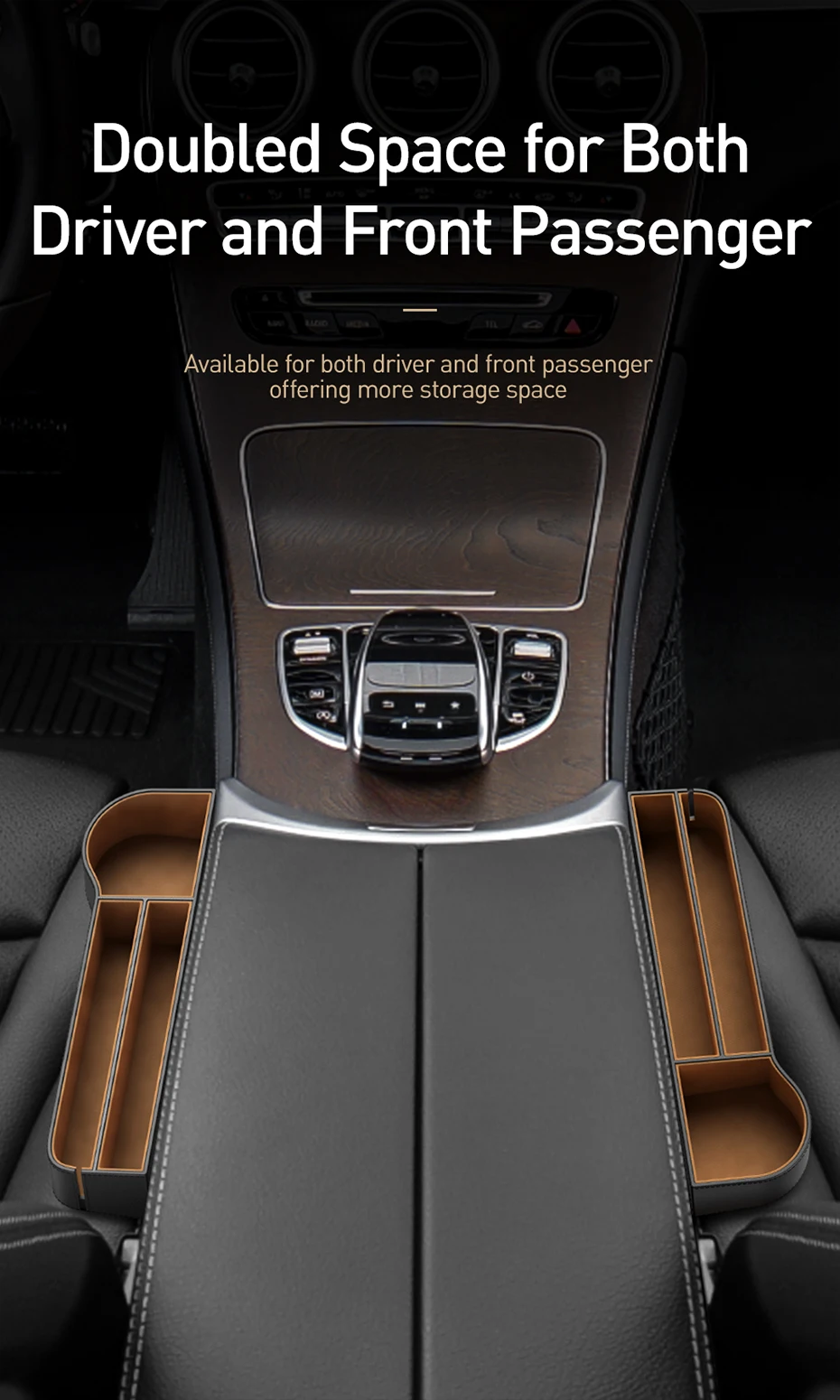 Baseus Универсальный Кожаный Автомобильный органайзер, коробка для хранения с зазором на сиденье для карманного органайзера, бумажника, ключей от сигареты, держатели для телефонов