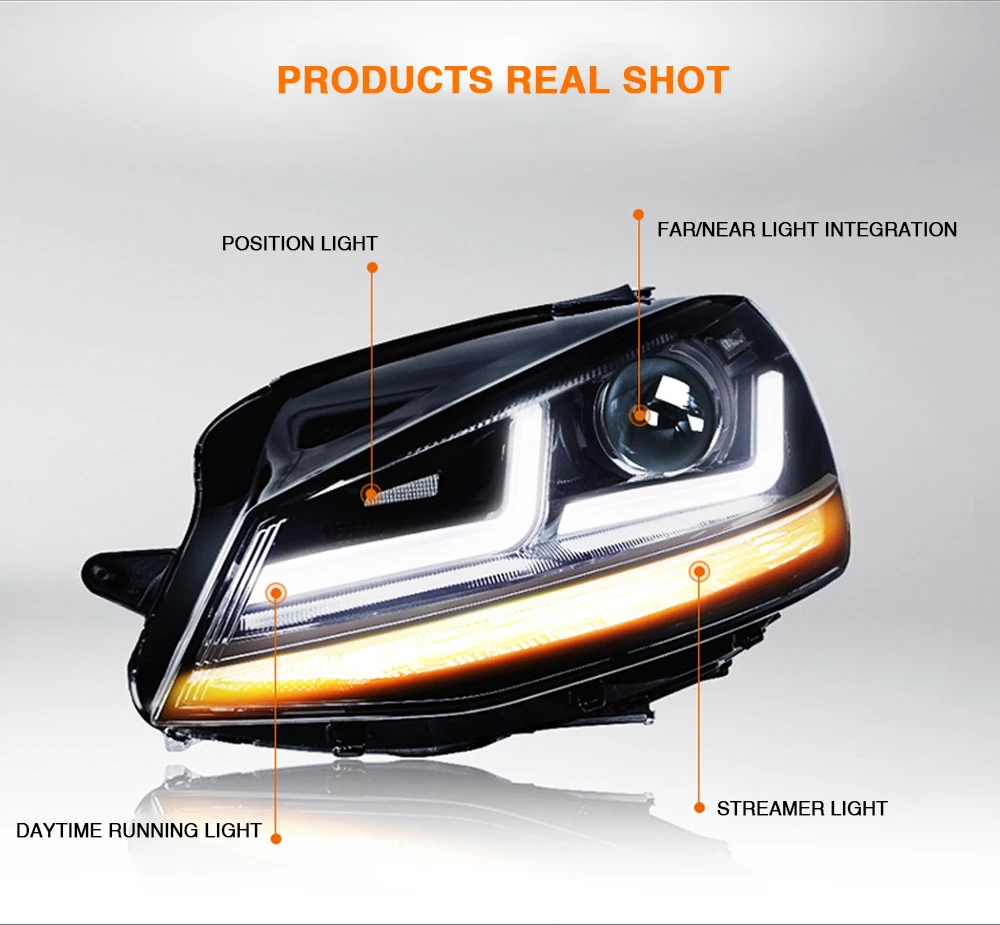 Лампа Ксеноновая OSRAM фара в сборе для Гольф 7 Галогенные передние фонари обновить все светодиодный фары для 2013- Гольф 7 фары 2 шт./компл