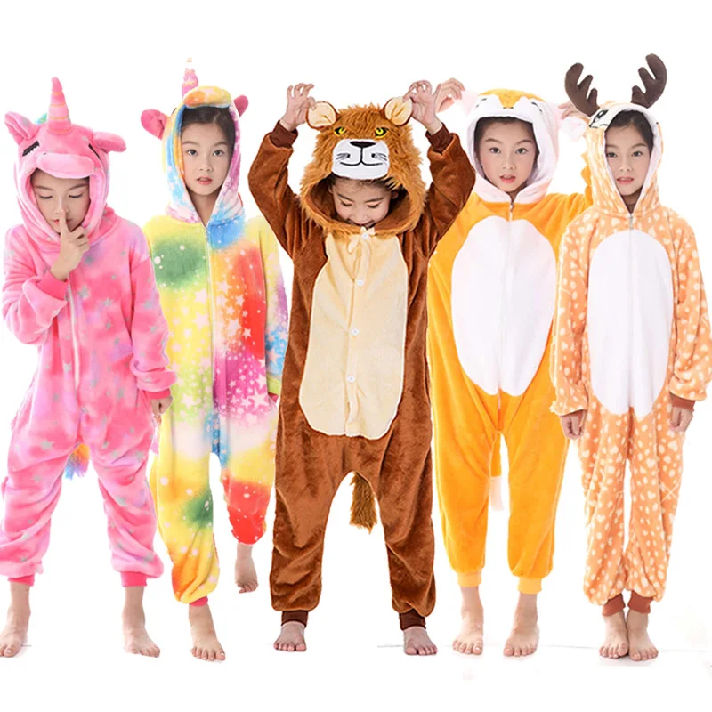 Kigurumi Pajamas Unicorn For Children Baby Girls Pyjamas Boys Sleepwear Animal Lion Deer Licorne Onesie Kids Costume Jumpsuit Kigurumi Pajamas Unicorn For Children Baby Girls Pyjamas Boys Sleepwear Animal Lion Deer Licorne Onesie Kids Costume Jumpsuit
