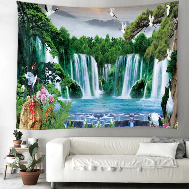 

3D beautiful landscape scenery hippie wall bohemian tapestry mandala wall artist home decoration tapestries various sizes