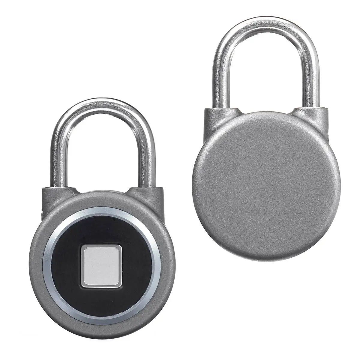 Gray Водонепроницаемый БЕСКЛЮЧЕВОЙ портативный Bluetooth умный замок для отпечатков пальцев замок Противоугонный приложение контроль зарядки двери навесной замок для шкафов - Цвет: Gray