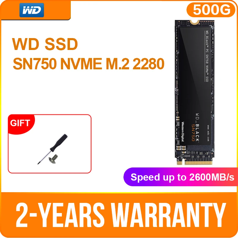 Western Digital Wd Black Ssd Sn750 250gb 500gb 1tb Nvme Internal Gaming Ssd Gen3 Pcie M 2 2280 3d Nand For Gaming Pc Laptop Internal Solid State Drives Aliexpress