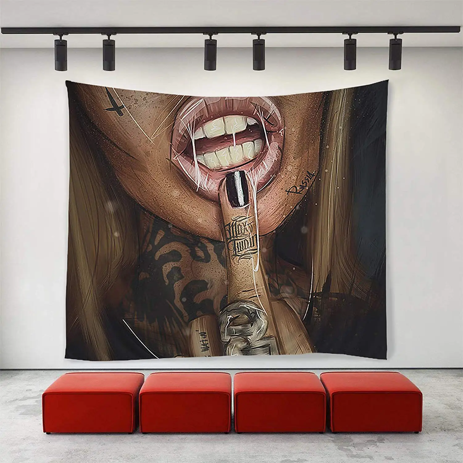 Сексуальные афроамериканские женщины с губами гобелены | Дом и сад