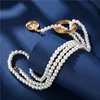 17KM Vintage Pearl Necklaces For Women Fashion Multi-layer Shell Knot Pearl Chain Necklace 2022 NEW Coin Cross Choker Jewelry ► Photo 3/6