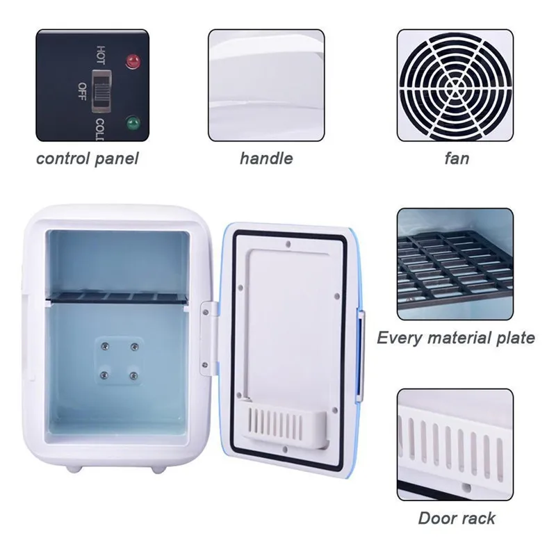 

Car Electric Refrigerator 4L Car Home Dual Use Mini Refrigeration Machine USB Freezer Cheap Price Safe Material Portable Fridge