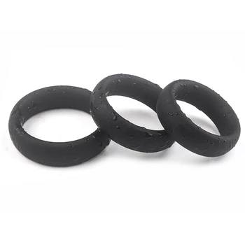 3 Sizes Silicone Cock Ring Penis Enhance Erection Ejaculation Delay Sex Toys For Men Cockring Ball Lock Scrotum Rings Sex Shop 6