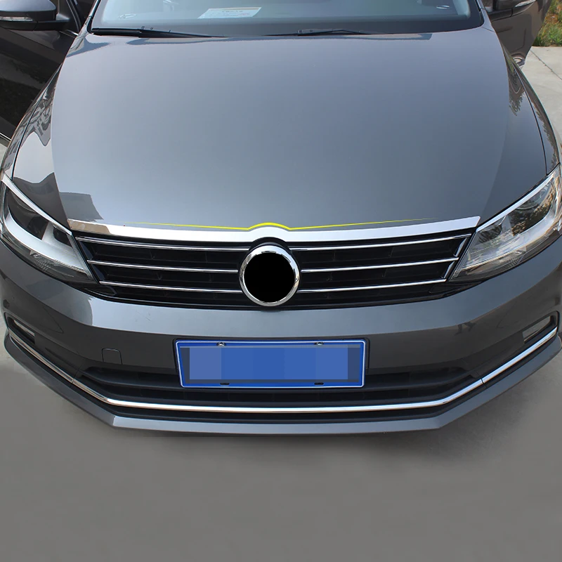 

Lsrtw2017 for Sagitar Jetta Mk6 Car Engine Hood Strip Trims Interior Accessories Chrome 2012 2013 2014 2015 2016 2017 2018