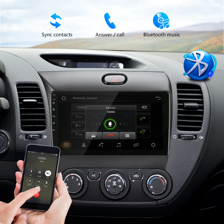 Top Android 8.1 2 Din Car Radio Multimedia Video Player Navigation GPS for KIA K3 CERATO FORTE 2013-2017 3 YD Tuner Stereo Head Unit 15