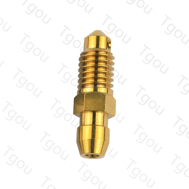 Tgou Titanium Bolt M8 M10 Pitch 1.0/1.25mm Motorcycle Brake Caliper Oil Drain Deflation Screws M8 Gold