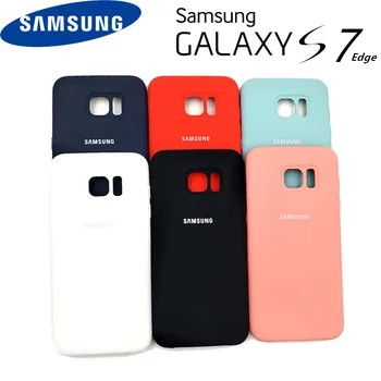 

Original Samsung S7 Edge Case Liquid Silicone Case Silky Soft-Touch Finish Back Cover Case High protection phone case
