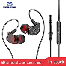 Проводные наушники, спортивные наушники для бега, Универсальные наушники с супер басами, музыкальные наушники с микрофоном, 3,5 мм разъем, стерео гарнитура для мобильного телефона