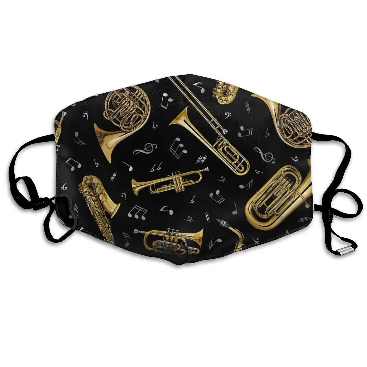 

Mouth Mask for Daily Dress Up, Musical Instruments Anti-dust Mouth-Muffle, Washable Reusable Holiday Half Face Masks for Mens