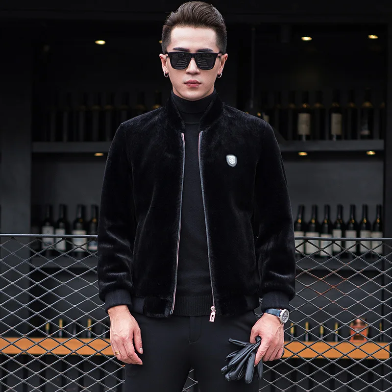 

Autumn And Winter Men'S Wear New Style Sheep-Shearing Jacket Korean-style Fur Clothing Imitation Sheep Shearing Stand Collar Jac