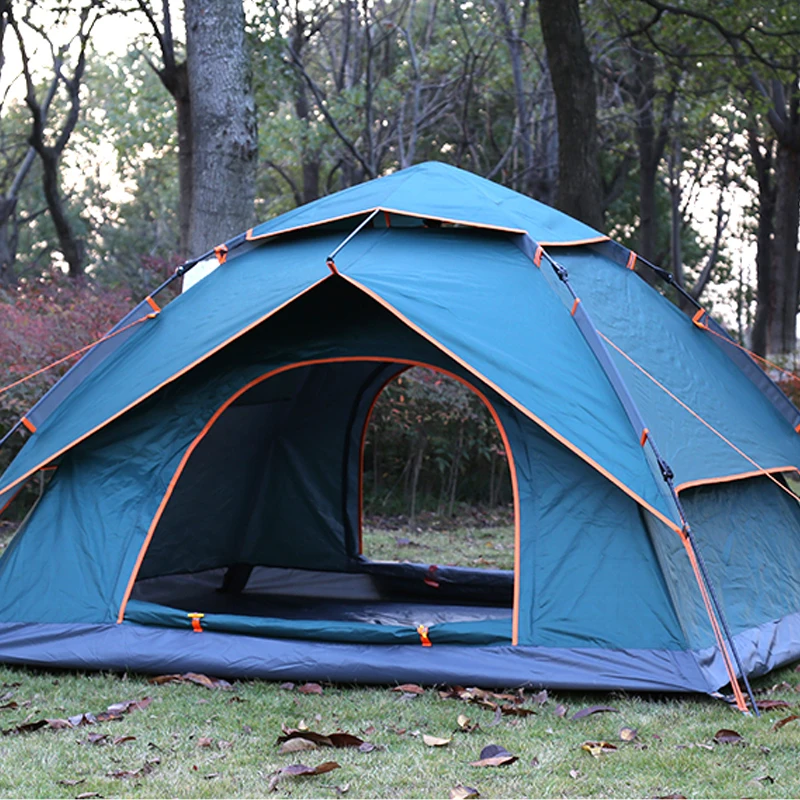 Кемпинговая Водонепроницаемая кемпинговая палатка для 3-4 человек, палатки, Ультралегкая походная палатка для пикника, автоматическая ветрозащитная двухслойная палатка