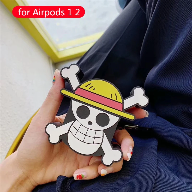Мультяшные беспроводные наушники чехол для apple airpods 1 2 силиконовая мягкая кожаная гарнитура коробка для Airpods аксессуары Аниме Мальчики крышка - Цвет: 173