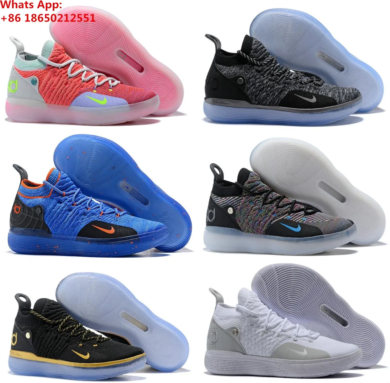 Zoom KD 11 EP XI EYBL Peach jam Hot Punch Кевин Дюрант мужские баскетбольные кроссовки KD11