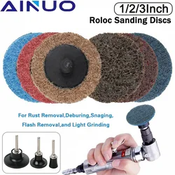 25 pièces 1"2"3" pouces Roll Lock Surface Ponçage Disques De Papier Abrasif Pour Le Métal En Plastique Outils Abrasifs 